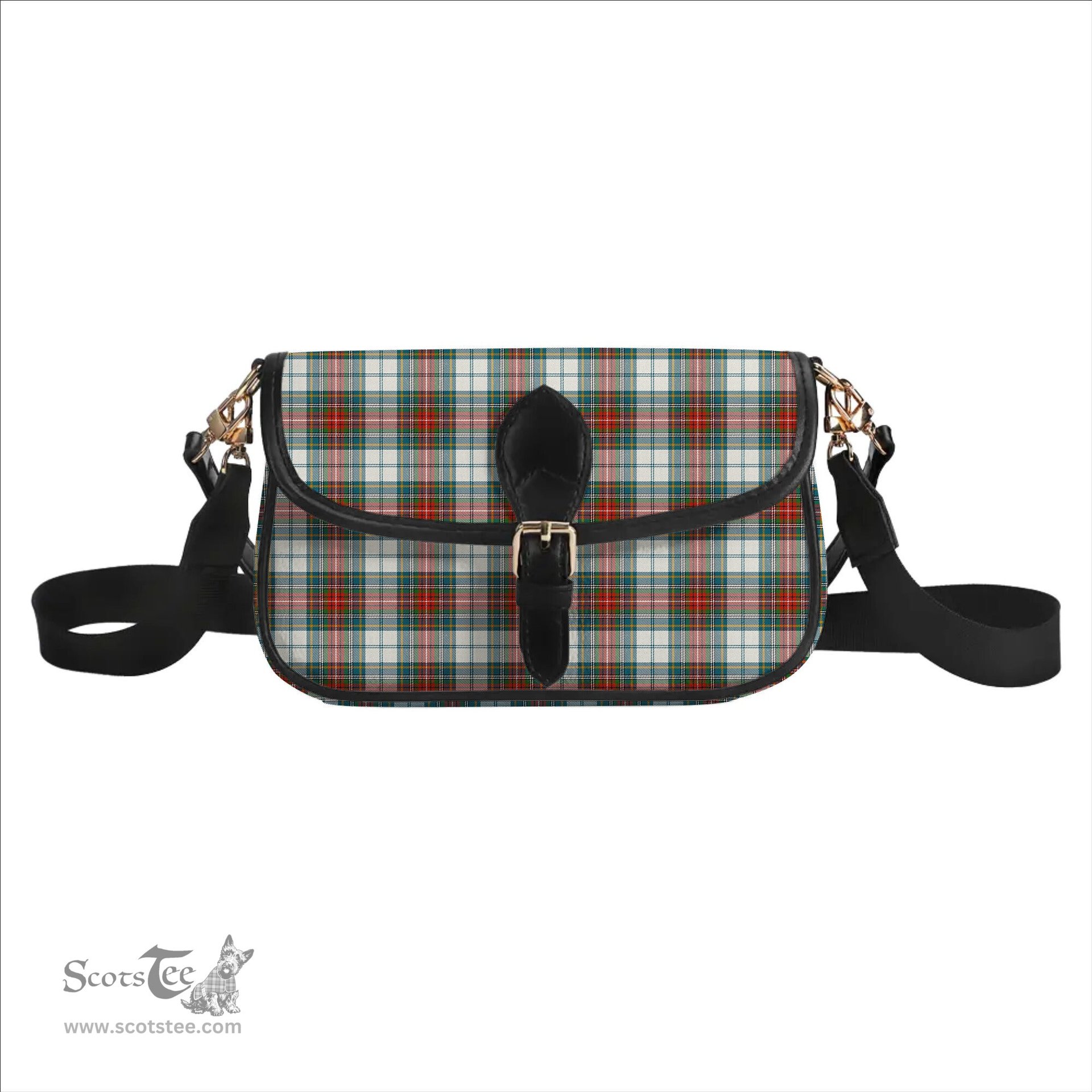 ScotsTee Shop Scottish MacBeth Dress  Ancient Tartan Women's Chain Crossbody Bag Square Bag