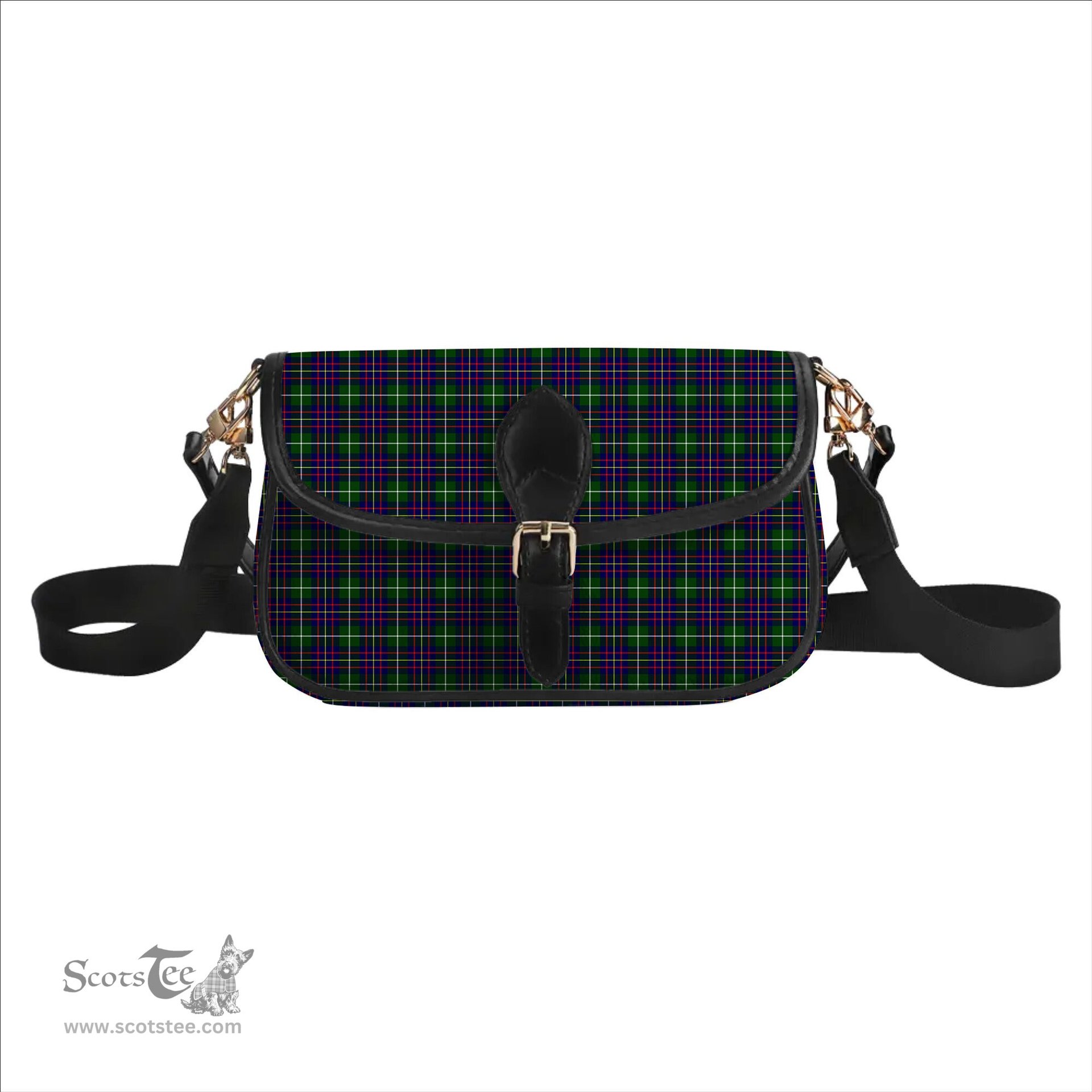 ScotsTee Shop Scottish Inglis Modern Tartan Women's Chain Crossbody Bag Square Bag