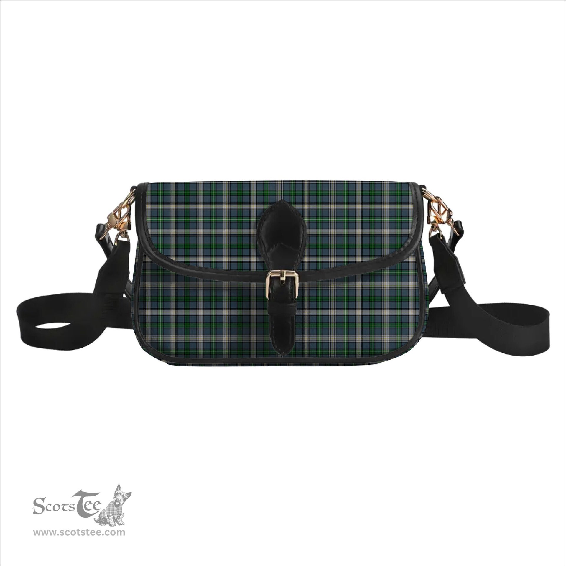 ScotsTee Shop Scottish MacDowall Tartan Women's Chain Crossbody Bag Square Bag