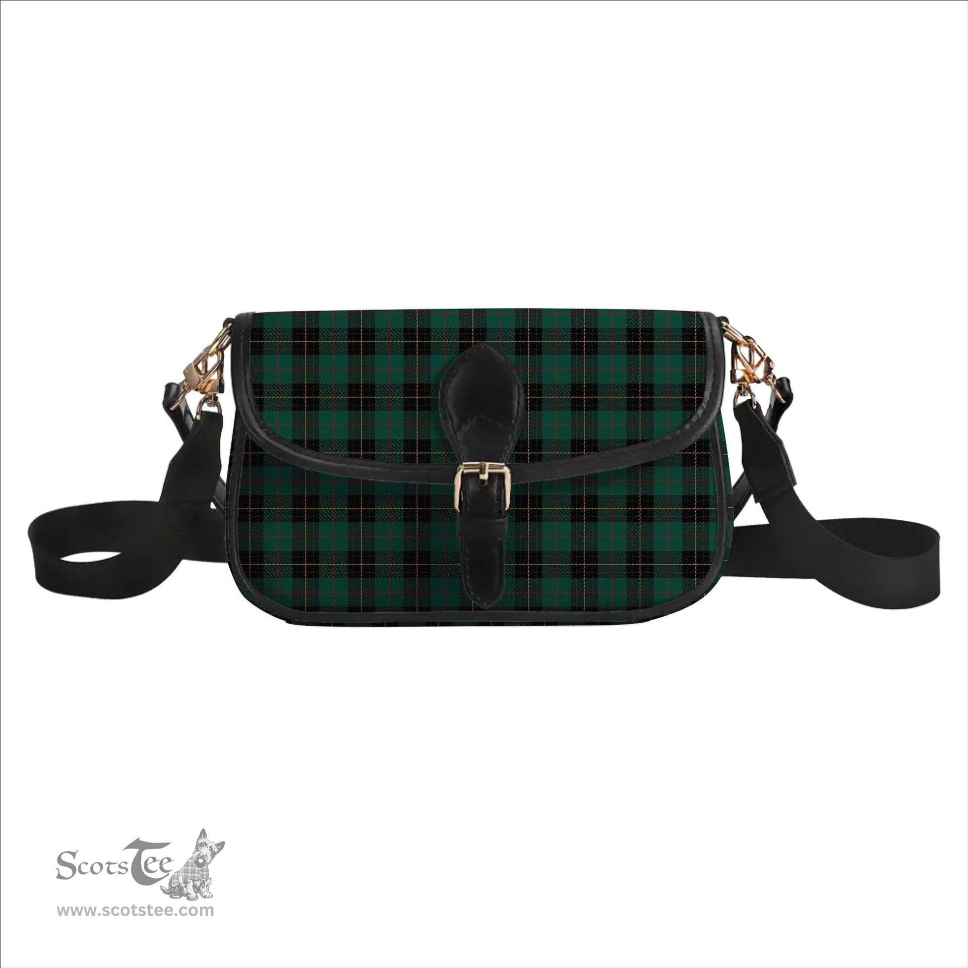 ScotsTee Shop Scottish MacArthur-Fox Hunting Modern Tartan Women's Chain Crossbody Bag Square Bag