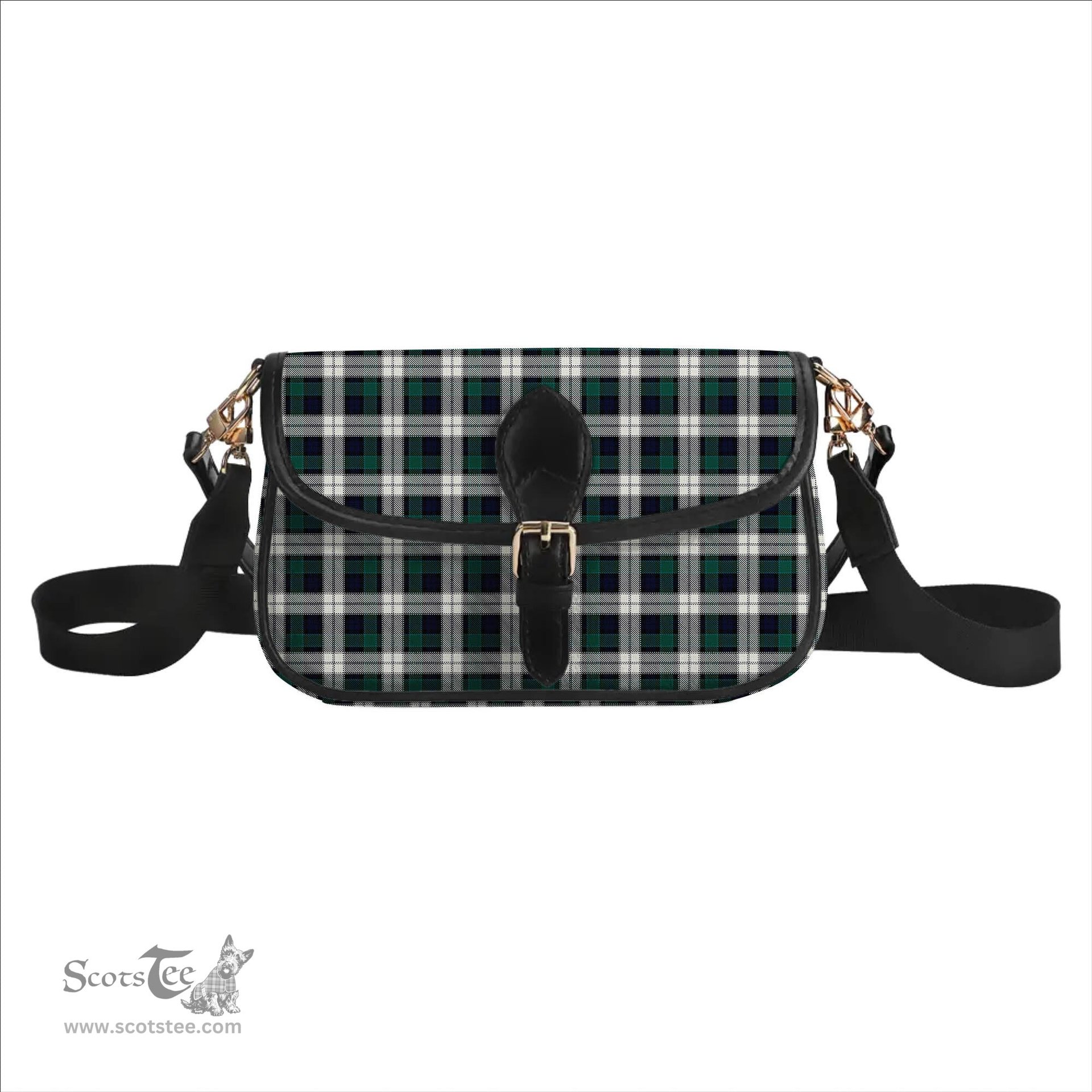 ScotsTee Shop Scottish Graham Dress Modern Tartan Women's Chain Crossbody Bag Square Bag