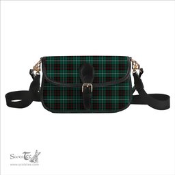 ScotsTee Shop Scottish MacAulay of Lewis Modern Tartan Women's Chain Crossbody Bag Square Bag