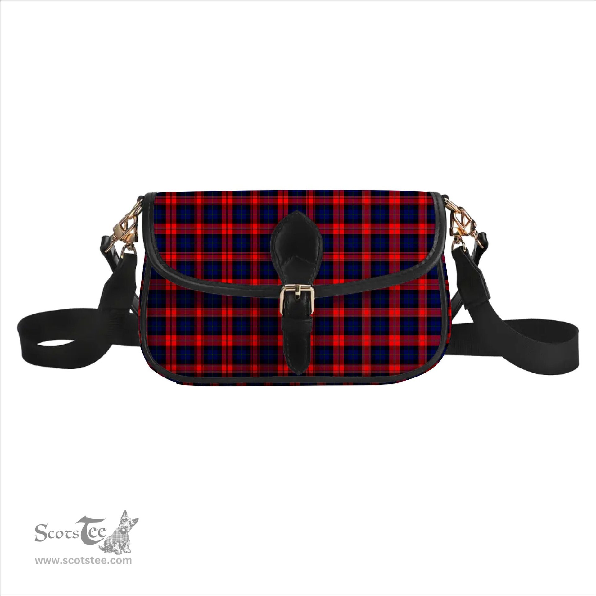 ScotsTee Shop Scottish MacLachlan Modern SC Tartan Women's Chain Crossbody Bag Square Bag