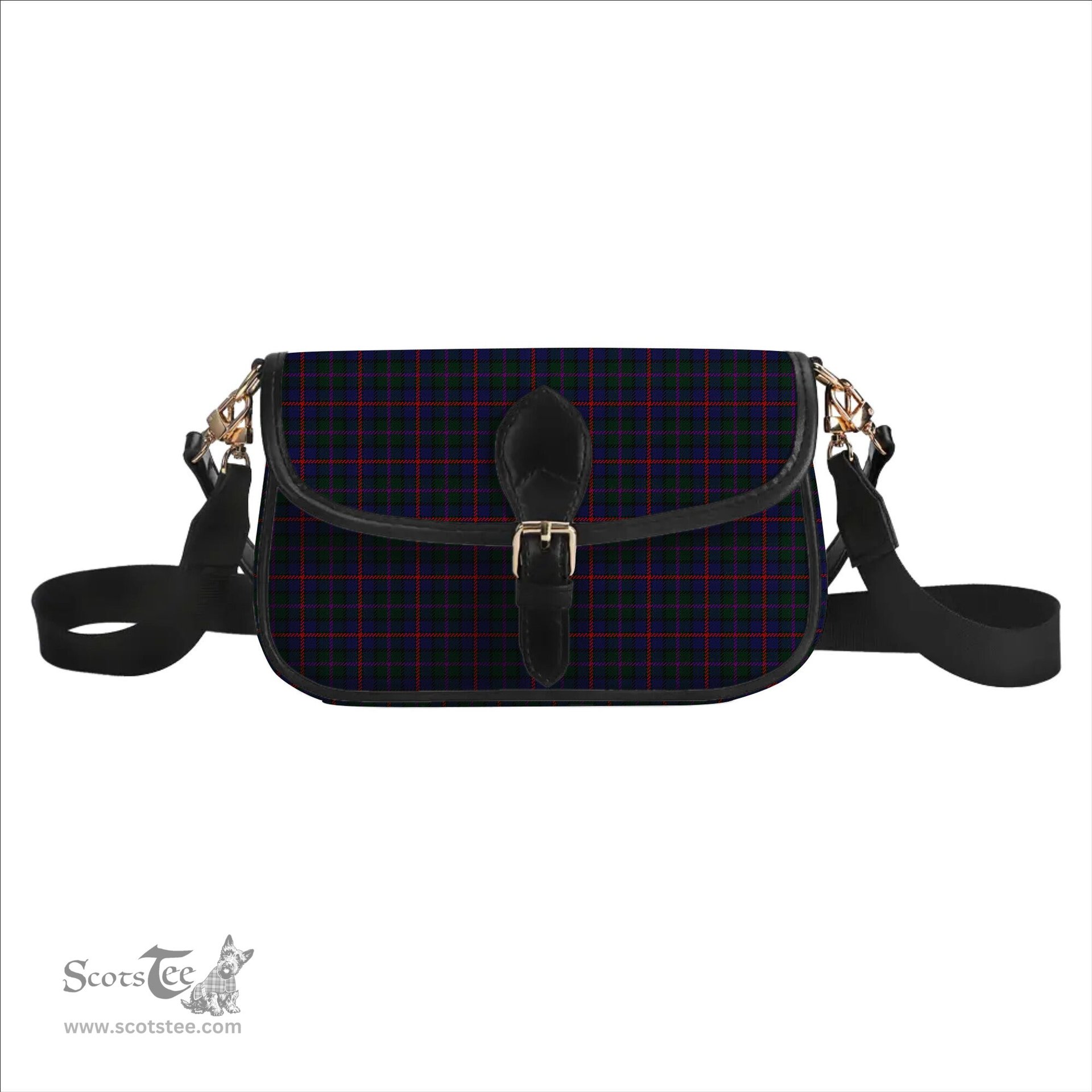 ScotsTee Shop Scottish MacCaughan or MacEachain Tartan Women's Chain Crossbody Bag Square Bag