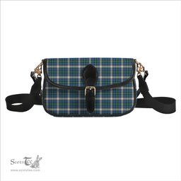ScotsTee Shop Scottish MacDowall Modern Tartan Women's Chain Crossbody Bag Square Bag