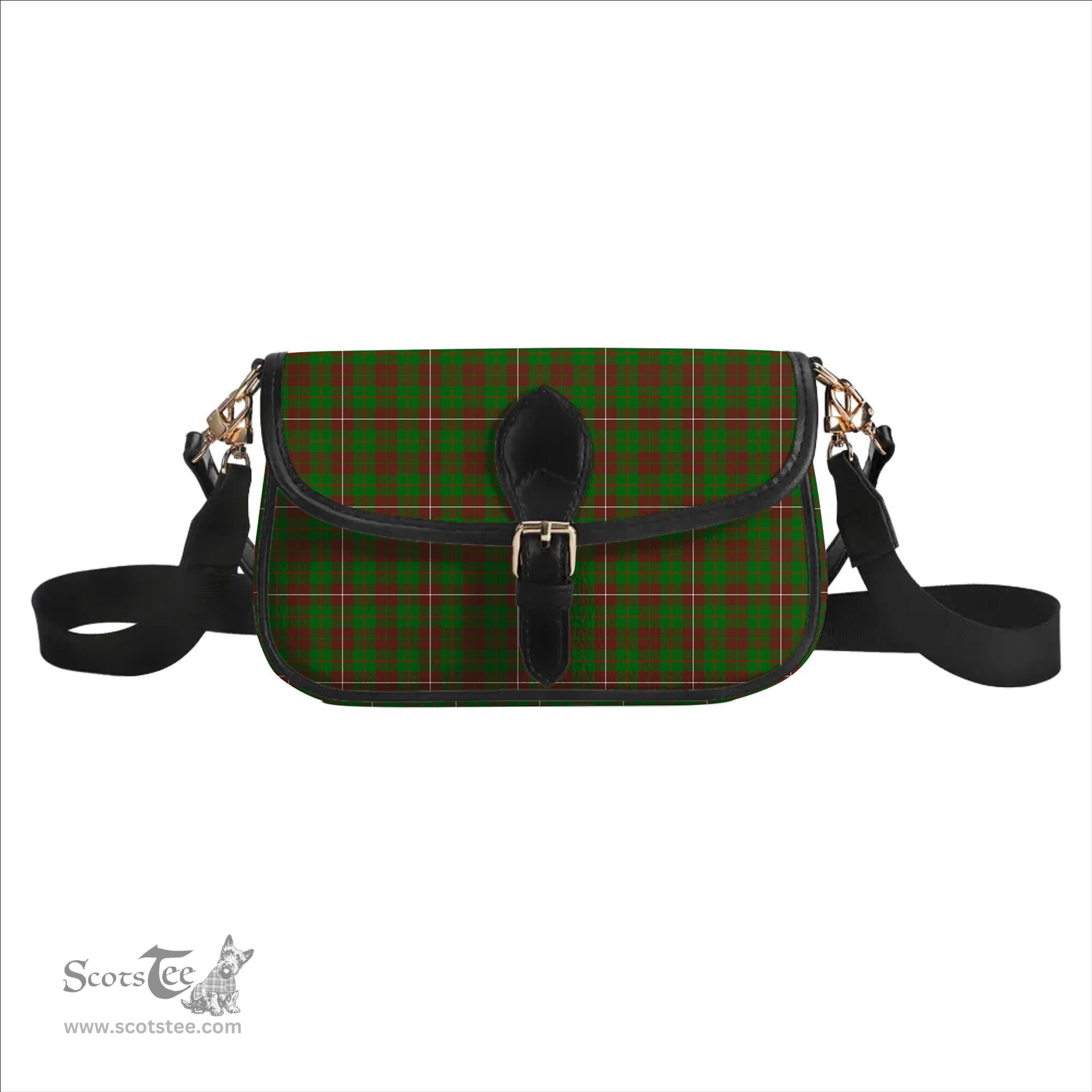 ScotsTee Shop Scottish MacKinnon Hunting Modern Tartan Women's Chain Crossbody Bag Square Bag