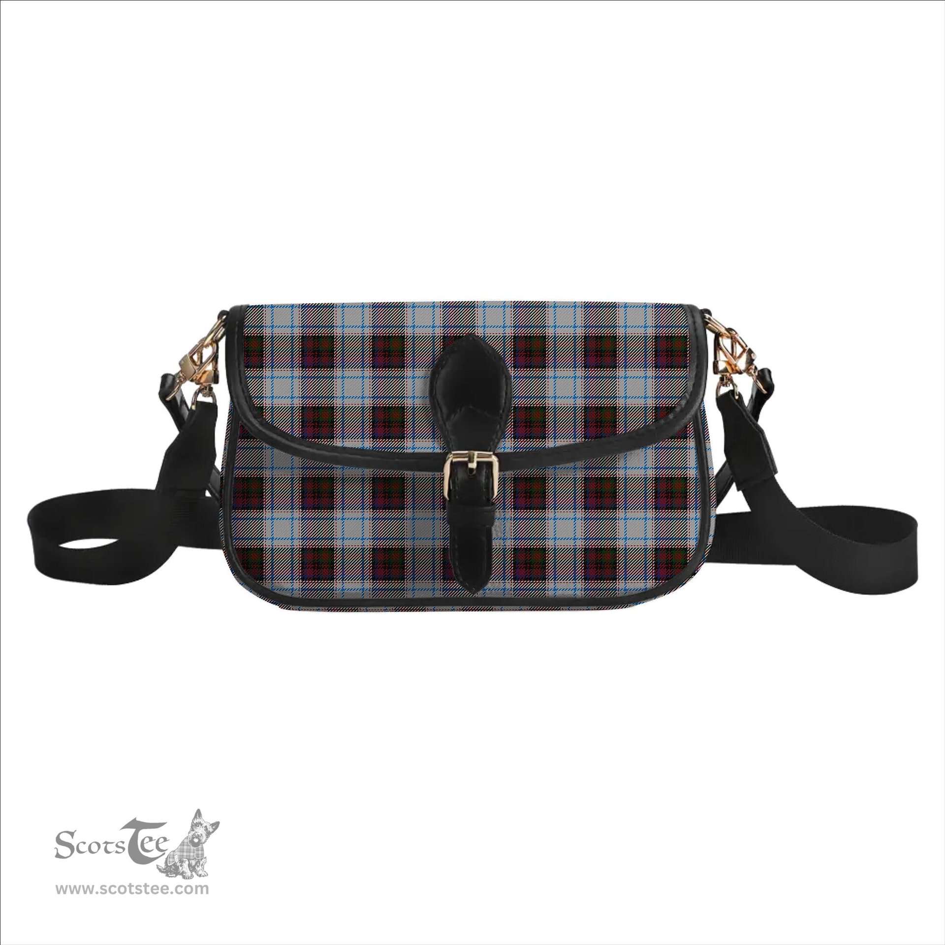 ScotsTee Shop Scottish MacDonald Dress Ancient Tartan Women's Chain Crossbody Bag Square Bag