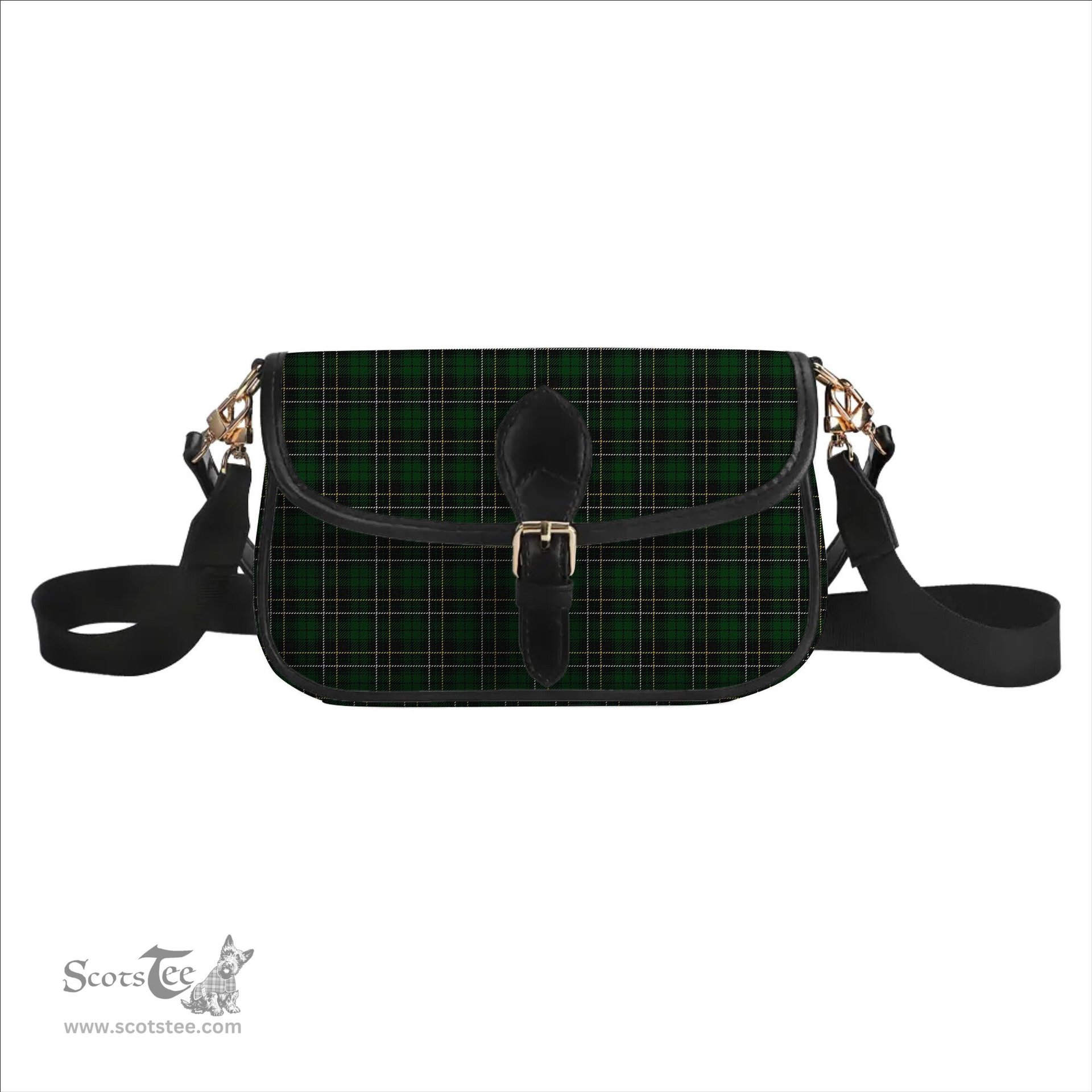 ScotsTee Shop Scottish MacAlpin Tartan Women's Chain Crossbody Bag Square Bag