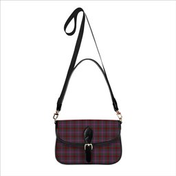 ScotsTee Shop Scottish Gordon Red 1819 Tartan Women's Chain Crossbody Bag Square Bag