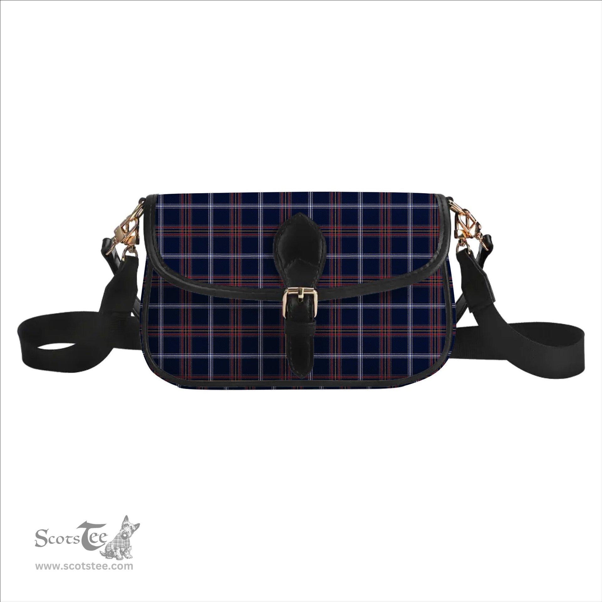ScotsTee Shop Scottish Jewish Modern Clans Tartan Women's Chain Crossbody Bag Square Bag