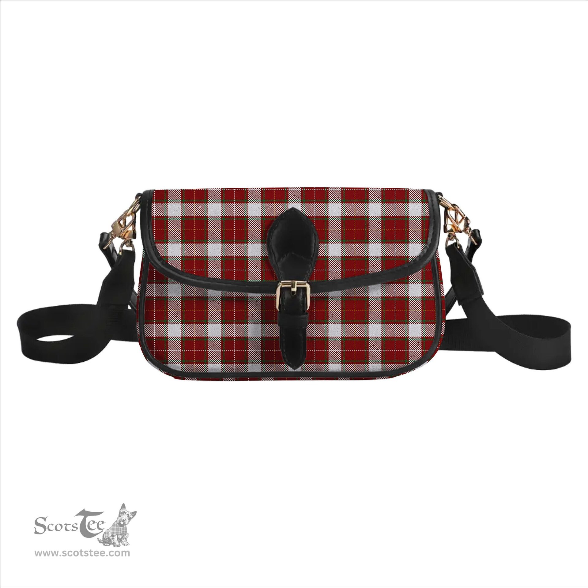 ScotsTee Shop Scottish MacFie Dress Ancient Tartan Women's Chain Crossbody Bag Square Bag