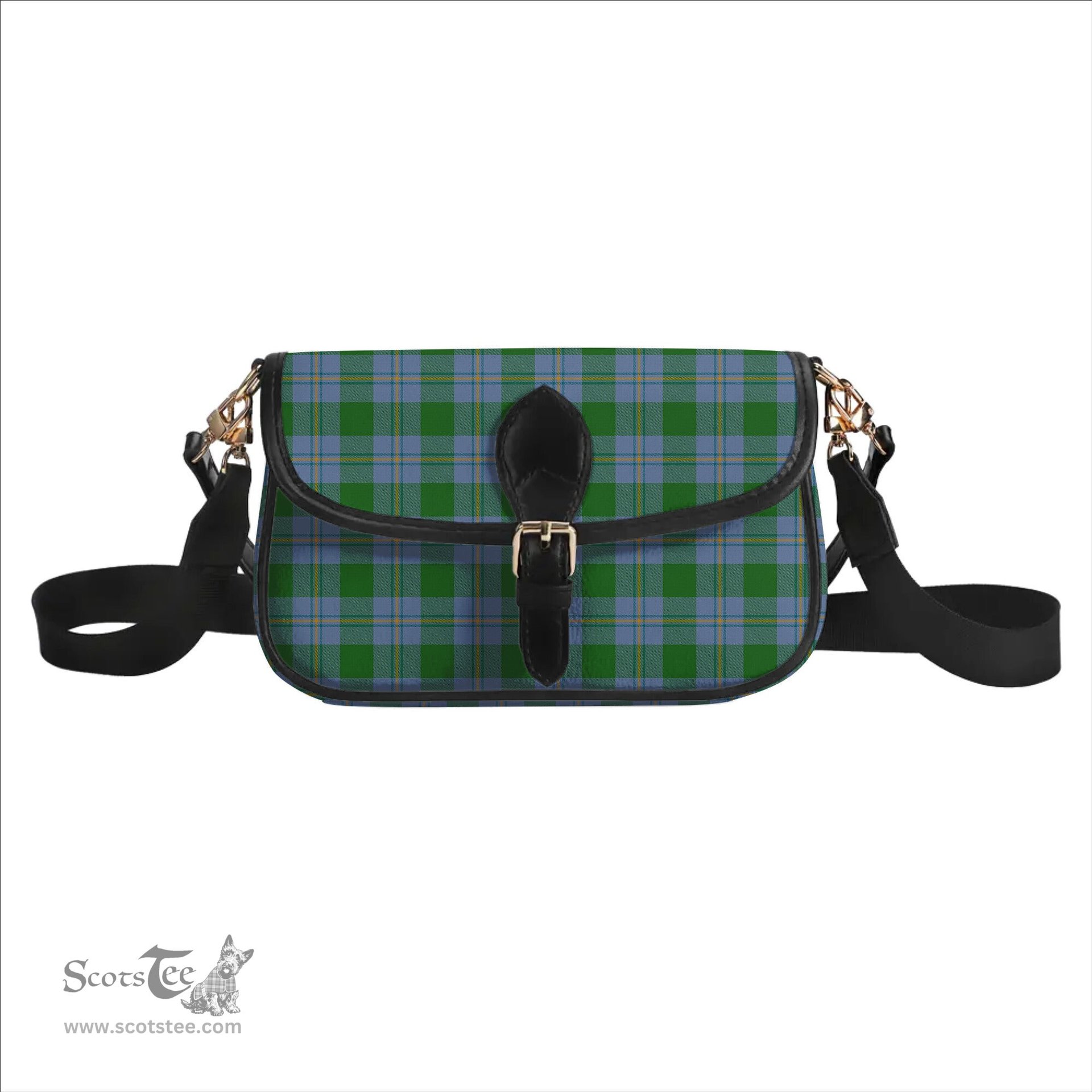 ScotsTee Shop Scottish Irvine of Bonshaw Ancient Tartan Women's Chain Crossbody Bag Square Bag