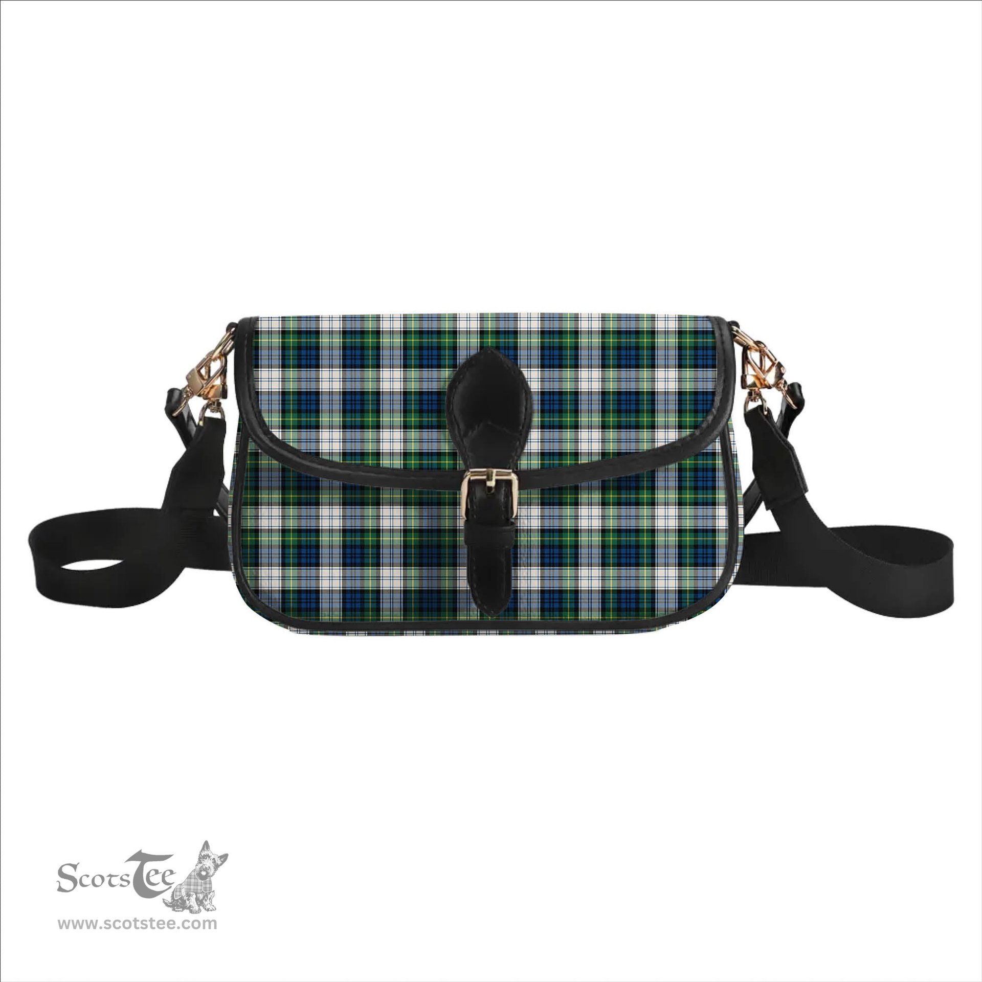 ScotsTee Shop Scottish Gordon Dress Ancient Tartan Women's Chain Crossbody Bag Square Bag