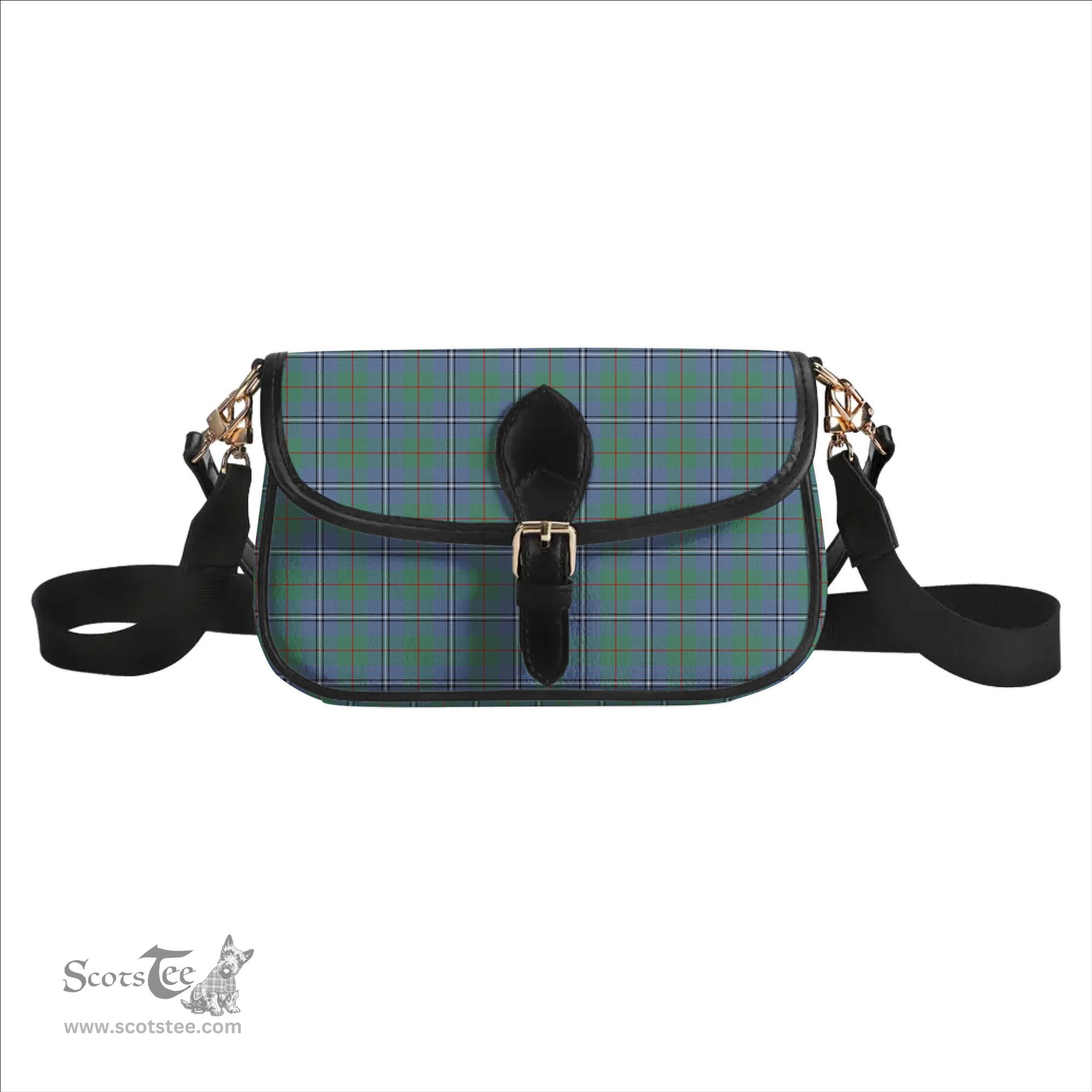ScotsTee Shop Scottish Irvine of Glentulchan Ancient Tartan Women's Chain Crossbody Bag Square Bag