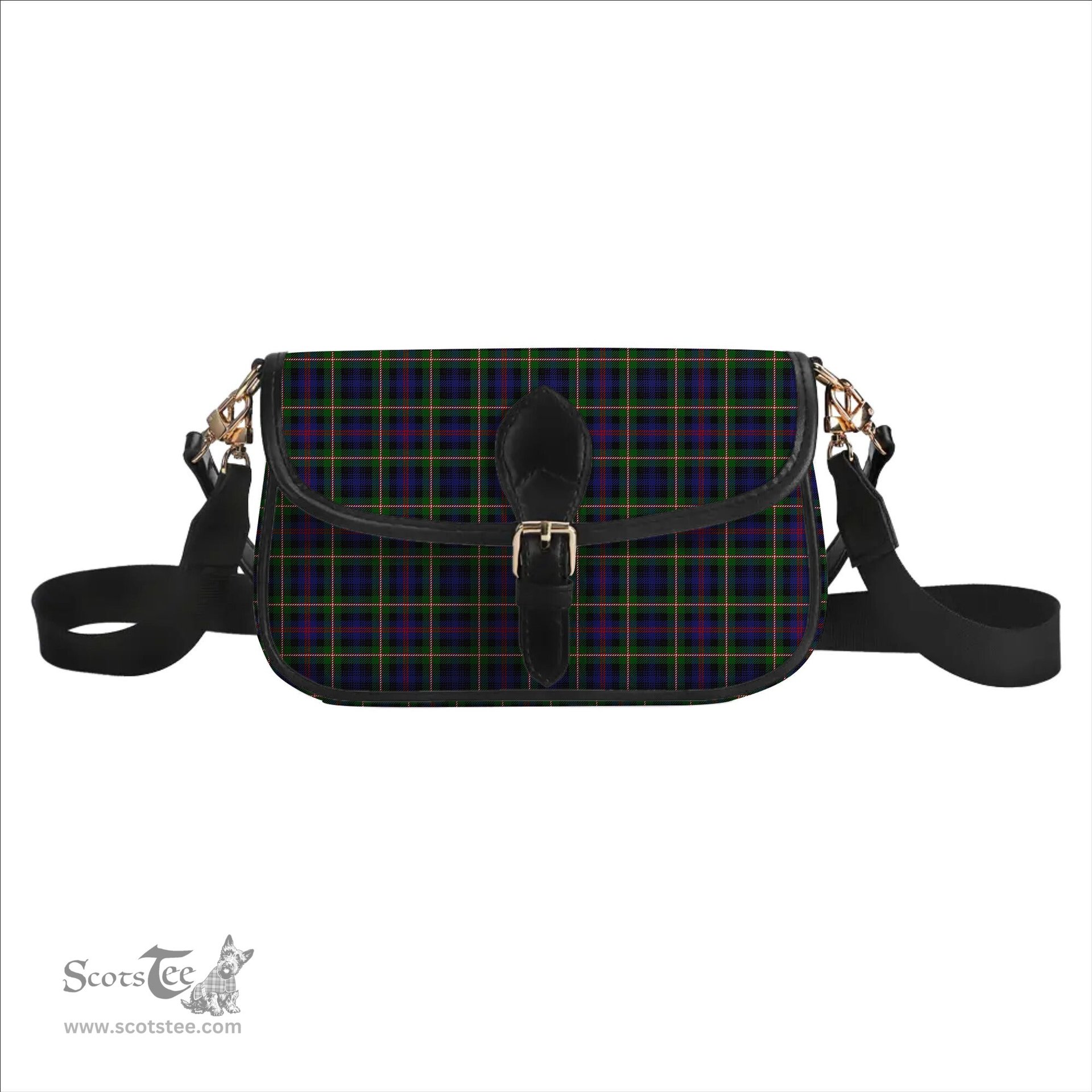 ScotsTee Shop Scottish MacKenzie Morgan Tartan Women's Chain Crossbody Bag Square Bag