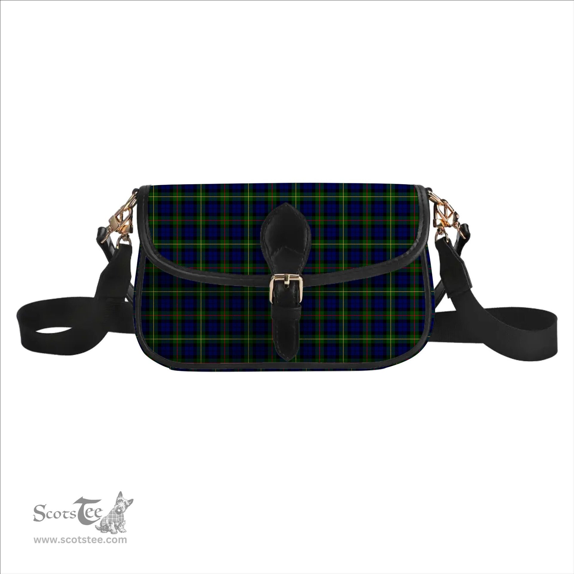 ScotsTee Shop Scottish MacEwen Modern SC Tartan Women's Chain Crossbody Bag Square Bag