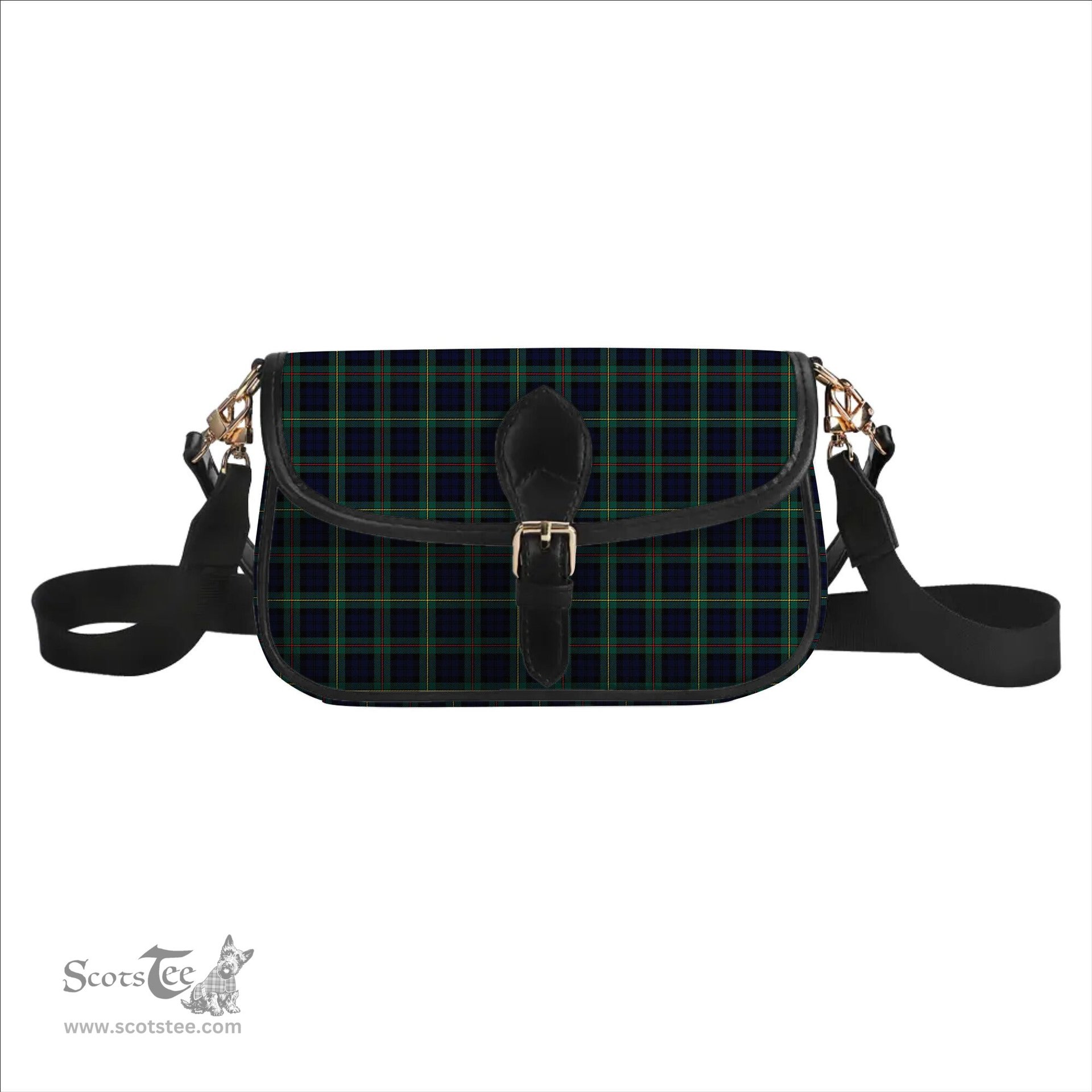 ScotsTee Shop Scottish MacEwen Modern Tartan Women's Chain Crossbody Bag Square Bag