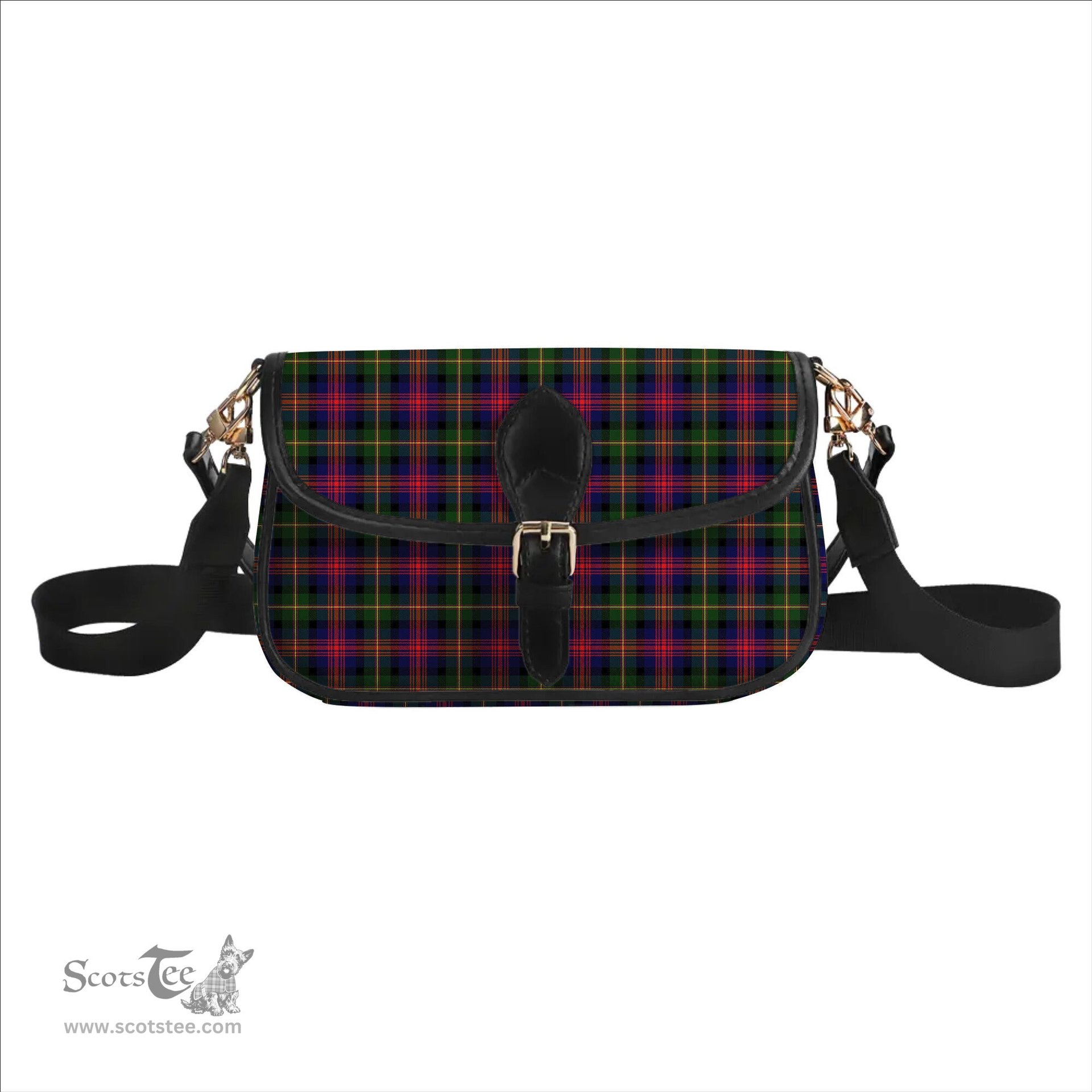 ScotsTee Shop Scottish Logan Modern Tartan Women's Chain Crossbody Bag Square Bag
