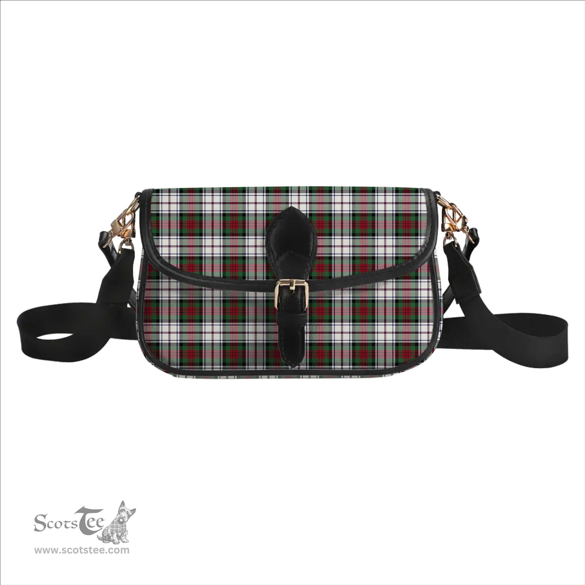 ScotsTee Shop Scottish MacDuff Dress Modern Tartan Women's Chain Crossbody Bag Square Bag
