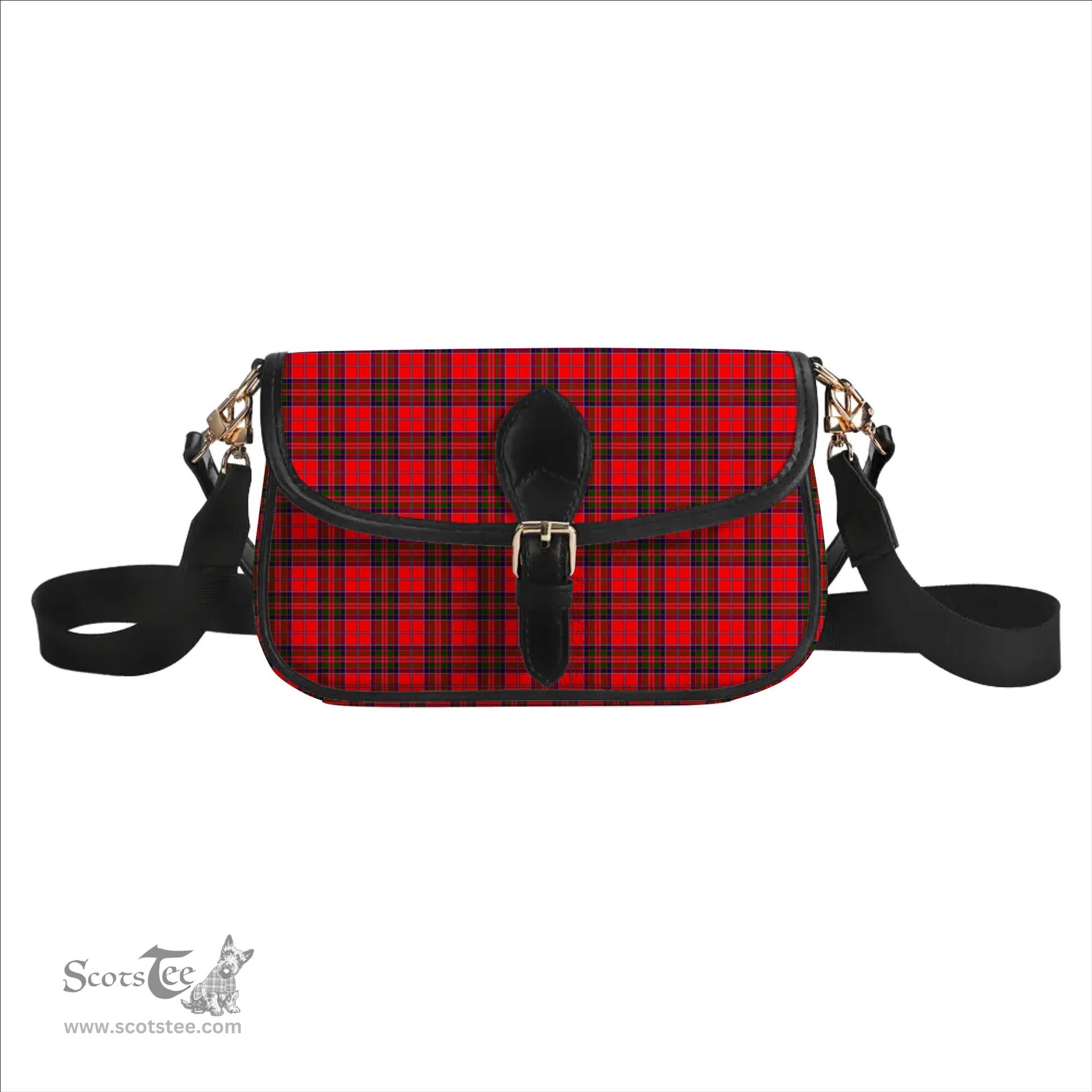 ScotsTee Shop Scottish MacGillivray Modern Tartan Women's Chain Crossbody Bag Square Bag