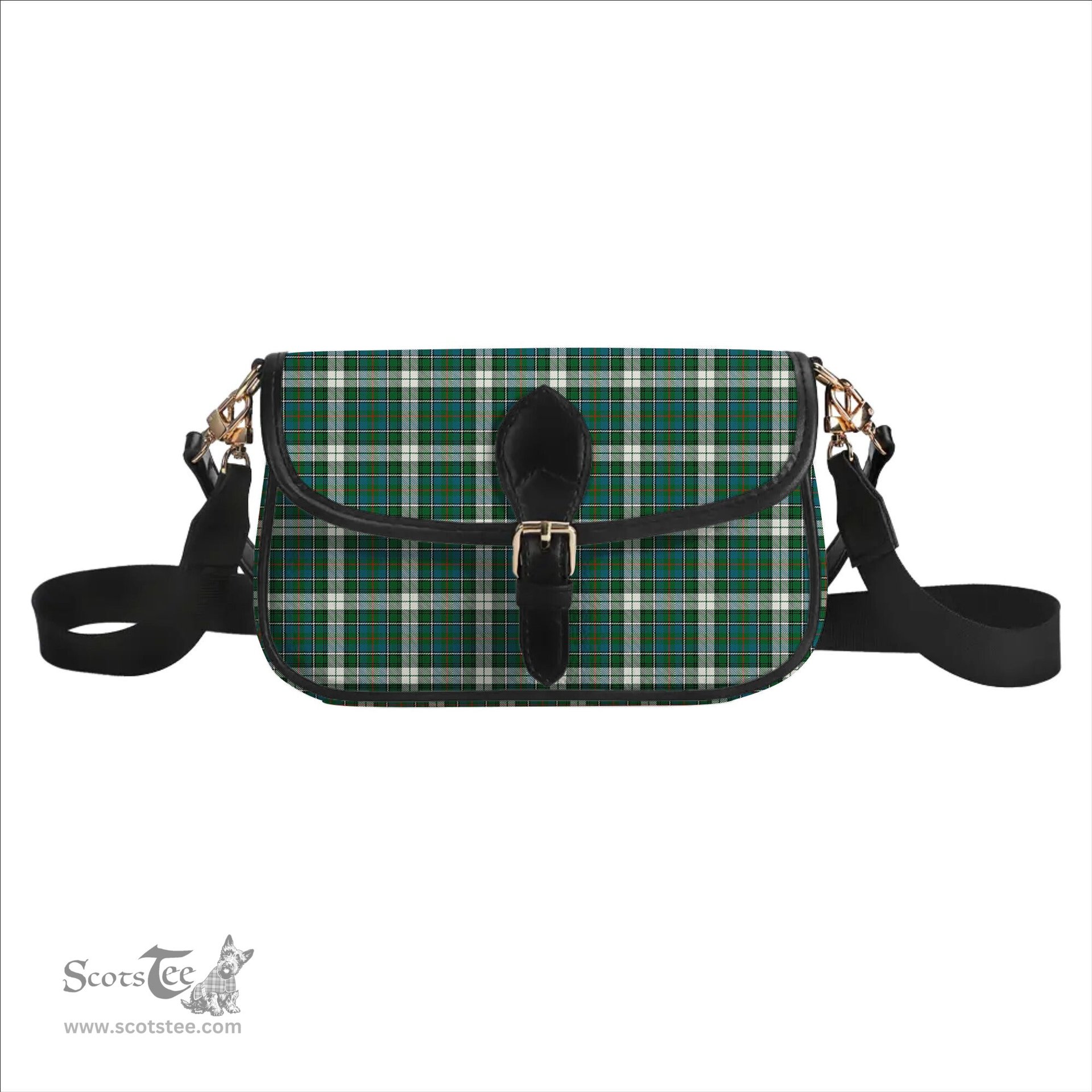 ScotsTee Shop Scottish MacInnes Dress Ancient Tartan Women's Chain Crossbody Bag Square Bag