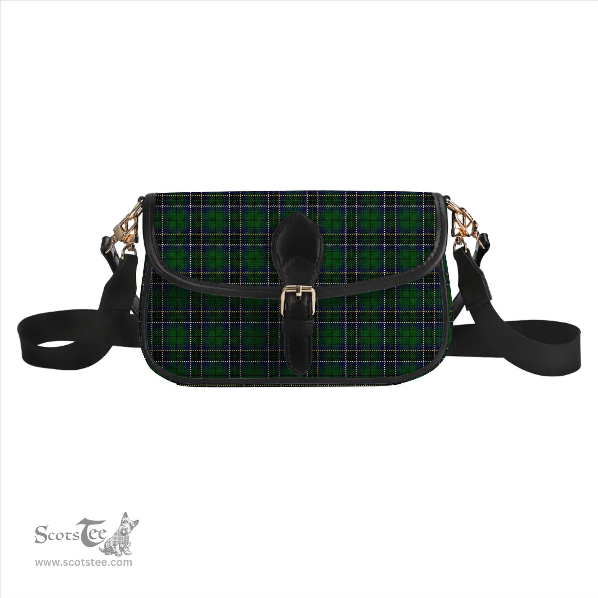 ScotsTee Shop Scottish MacAlpine 1906 Tartan Women's Chain Crossbody Bag Square Bag