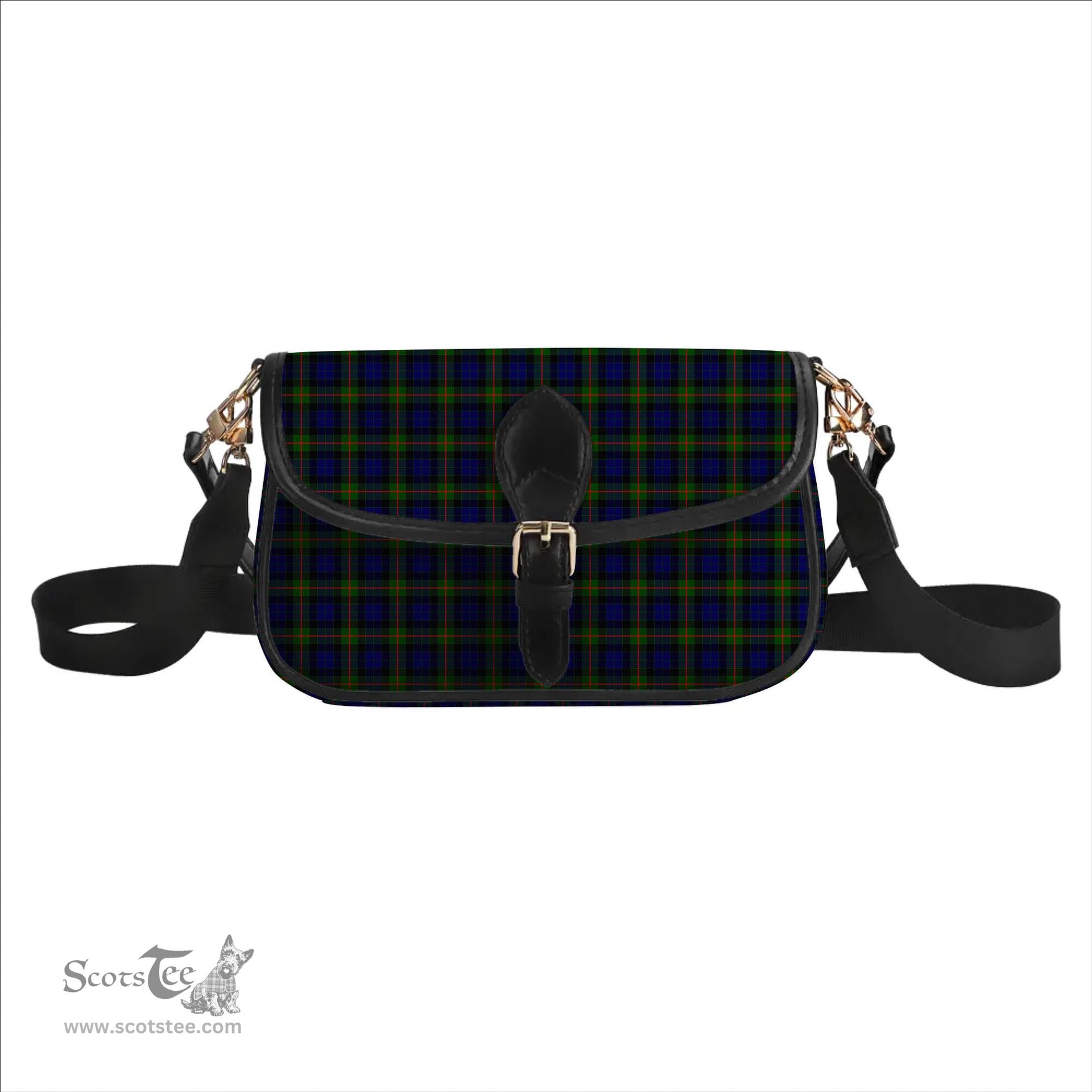 ScotsTee Shop Scottish Gunn Modern Tartan Women's Chain Crossbody Bag Square Bag