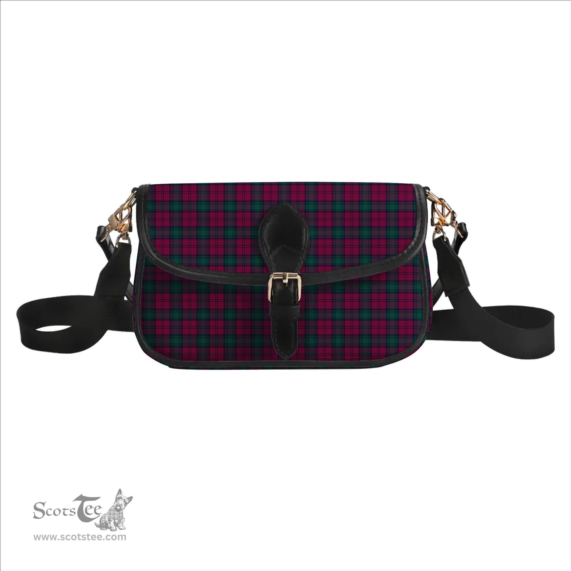 ScotsTee Shop Scottish Lindsay #2 Modern Clan Tartan Women's Chain Crossbody Bag Square Bag