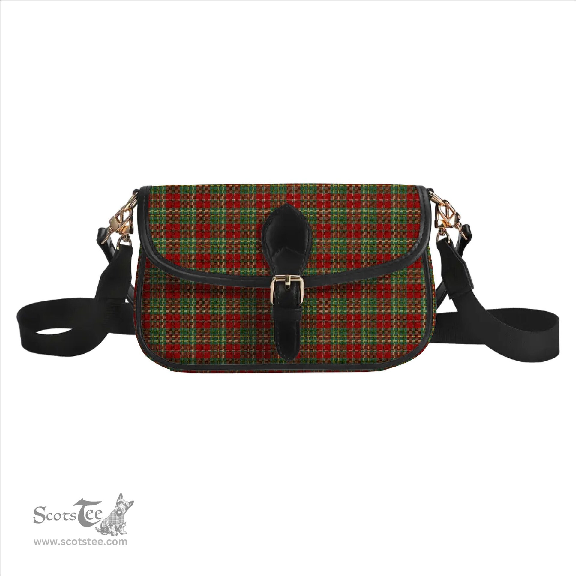 ScotsTee Shop Scottish Leask Tartan Women's Chain Crossbody Bag Square Bag