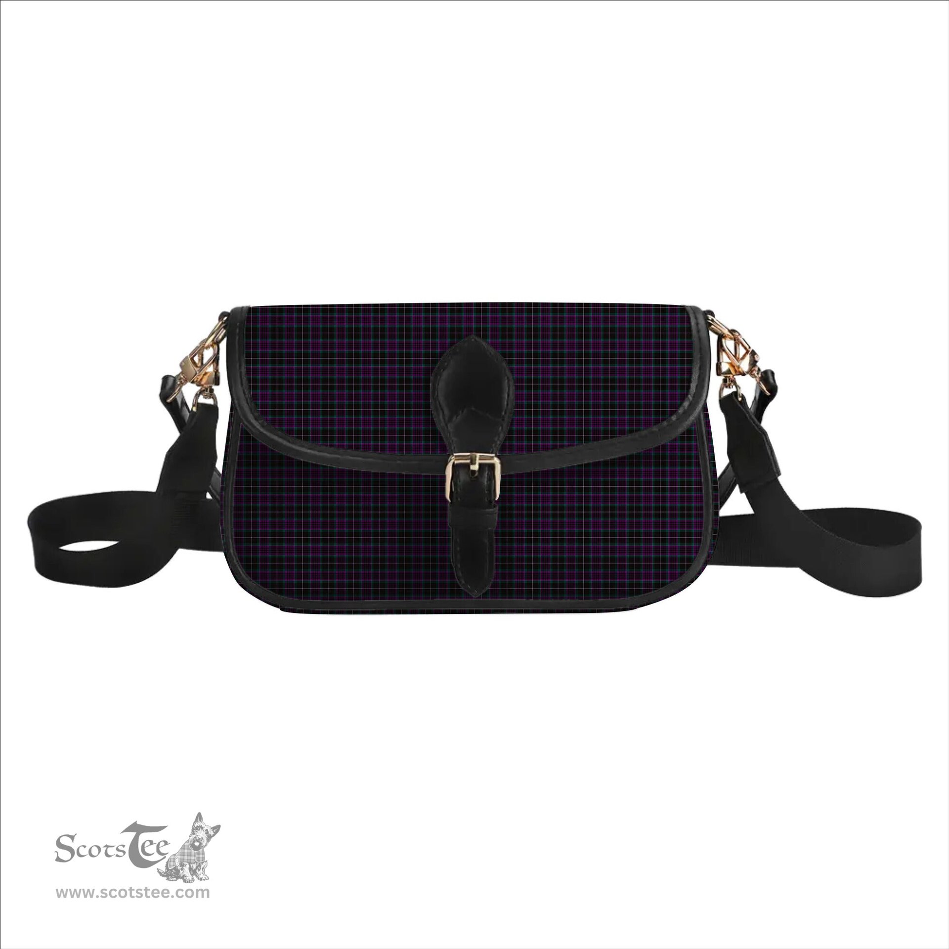 ScotsTee Shop Scottish Harriss Dylan & Family Tartan Women's Chain Crossbody Bag Square Bag