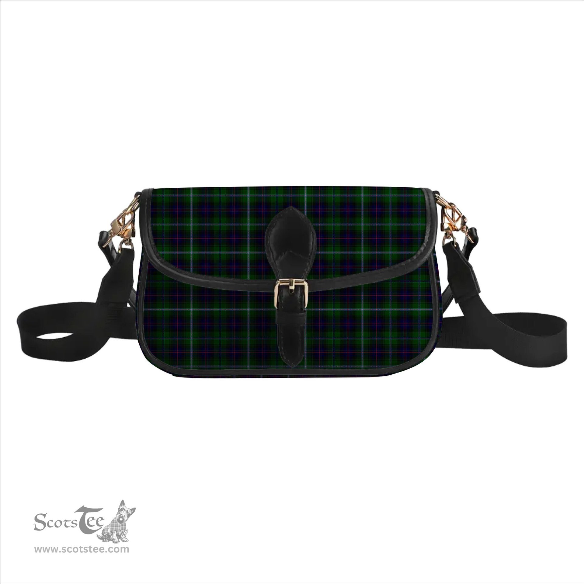 ScotsTee Shop Scottish Jempson MacDonald C & C Tartan Women's Chain Crossbody Bag Square Bag