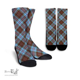 ScotsTee Shop Scottish Anderson Ancient Clan Tartan Socks For Men & Women