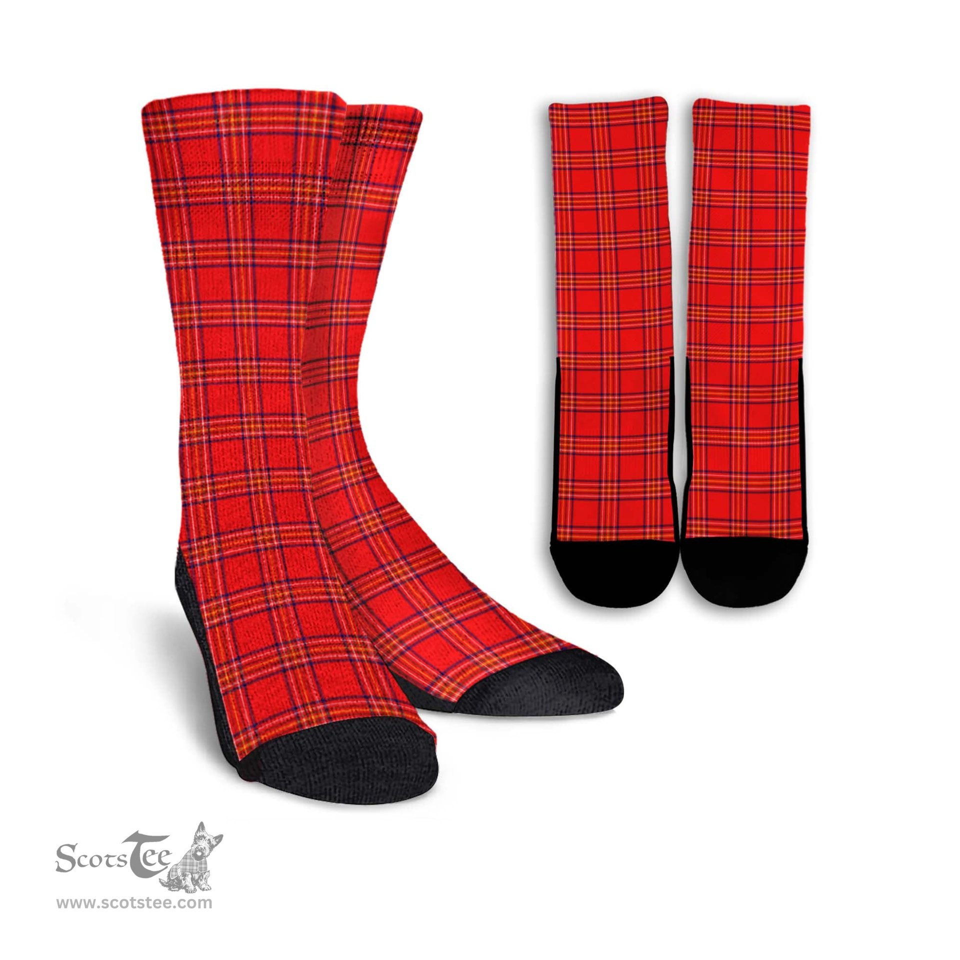 ScotsTee Shop Scottish Burnett Modern Clan Tartan Socks For Men & Women
