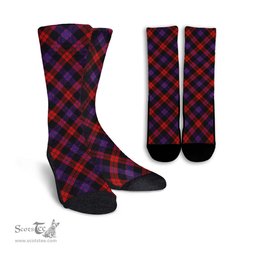 ScotsTee Shop Scottish Broun Modern Clan Tartan Socks For Men & Women