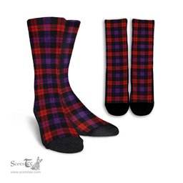 ScotsTee Shop Scottish Broun Modern Clan Tartan Socks For Men & Women
