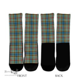 ScotsTee Shop Scottish Balfour Blue Clan Tartan Socks For Men & Women