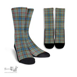 ScotsTee Shop Scottish Balfour Blue Clan Tartan Socks For Men & Women