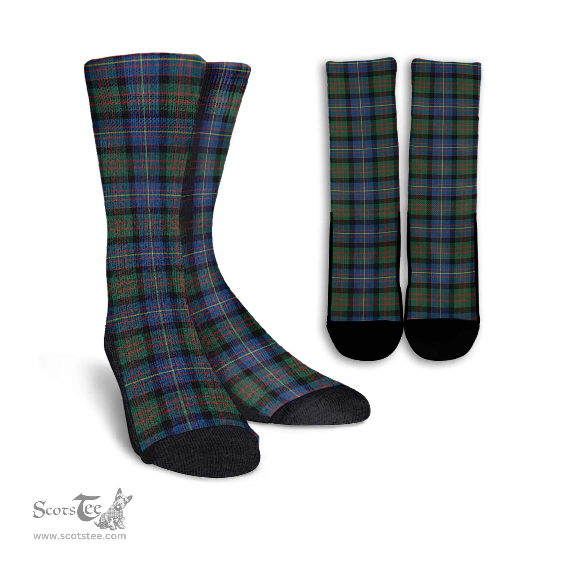 ScotsTee Shop Scottish Cameron of Erracht Ancient Clan Tartan Socks For Men & Women