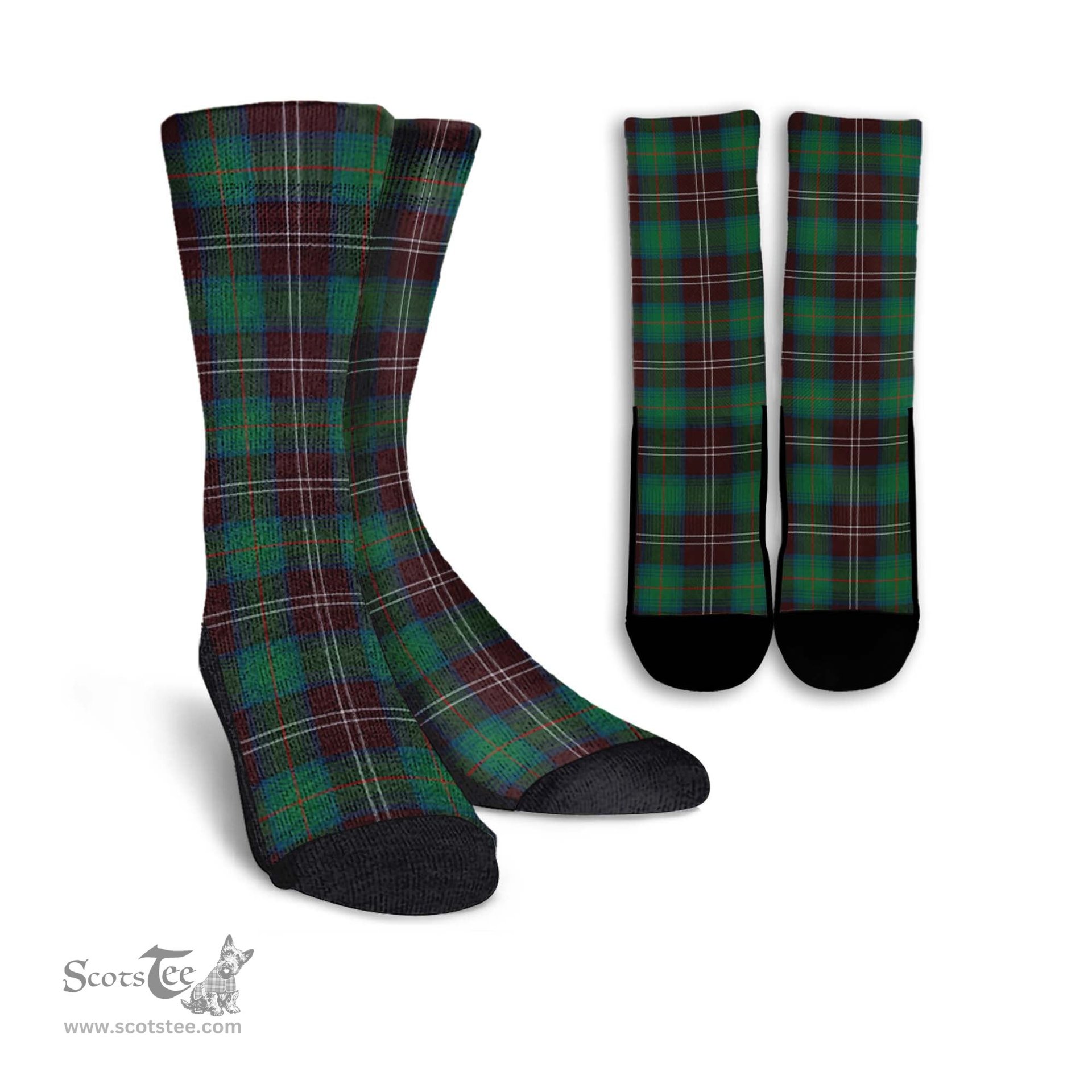 ScotsTee Shop Scottish Chisholm Hunting Ancient Clan Tartan Socks For Men & Women