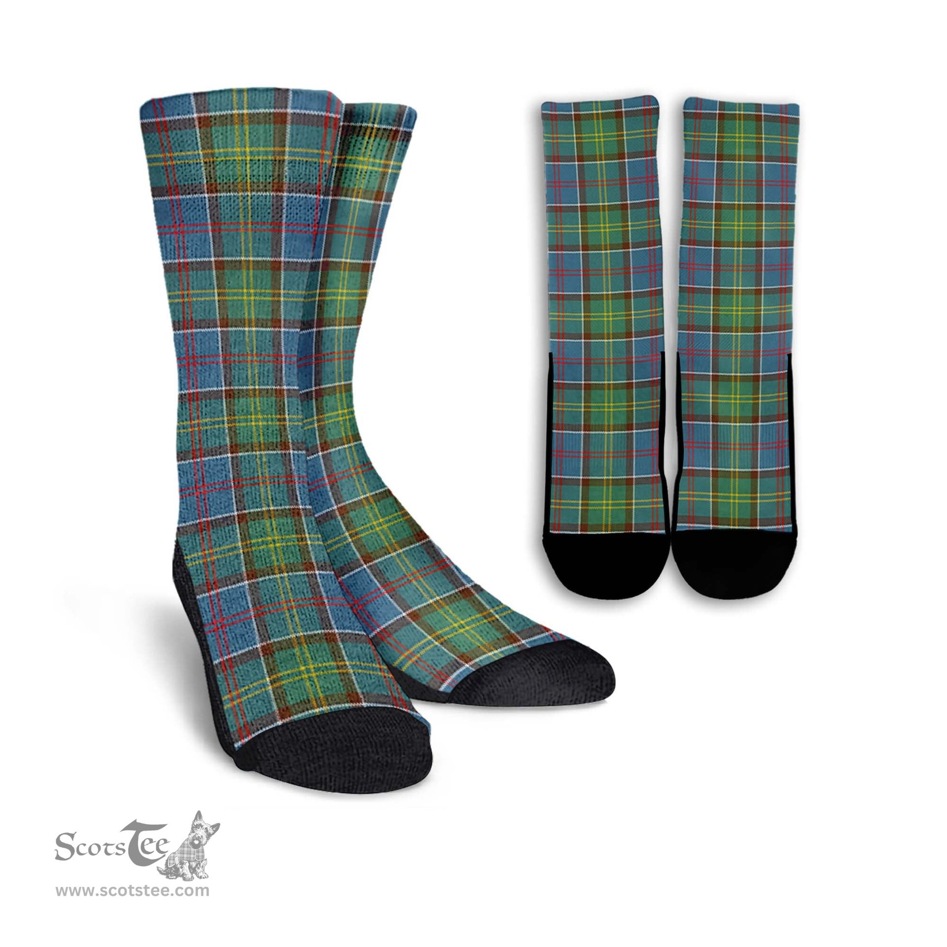 ScotsTee Shop Scottish Colville Clan Tartan Socks For Men & Women