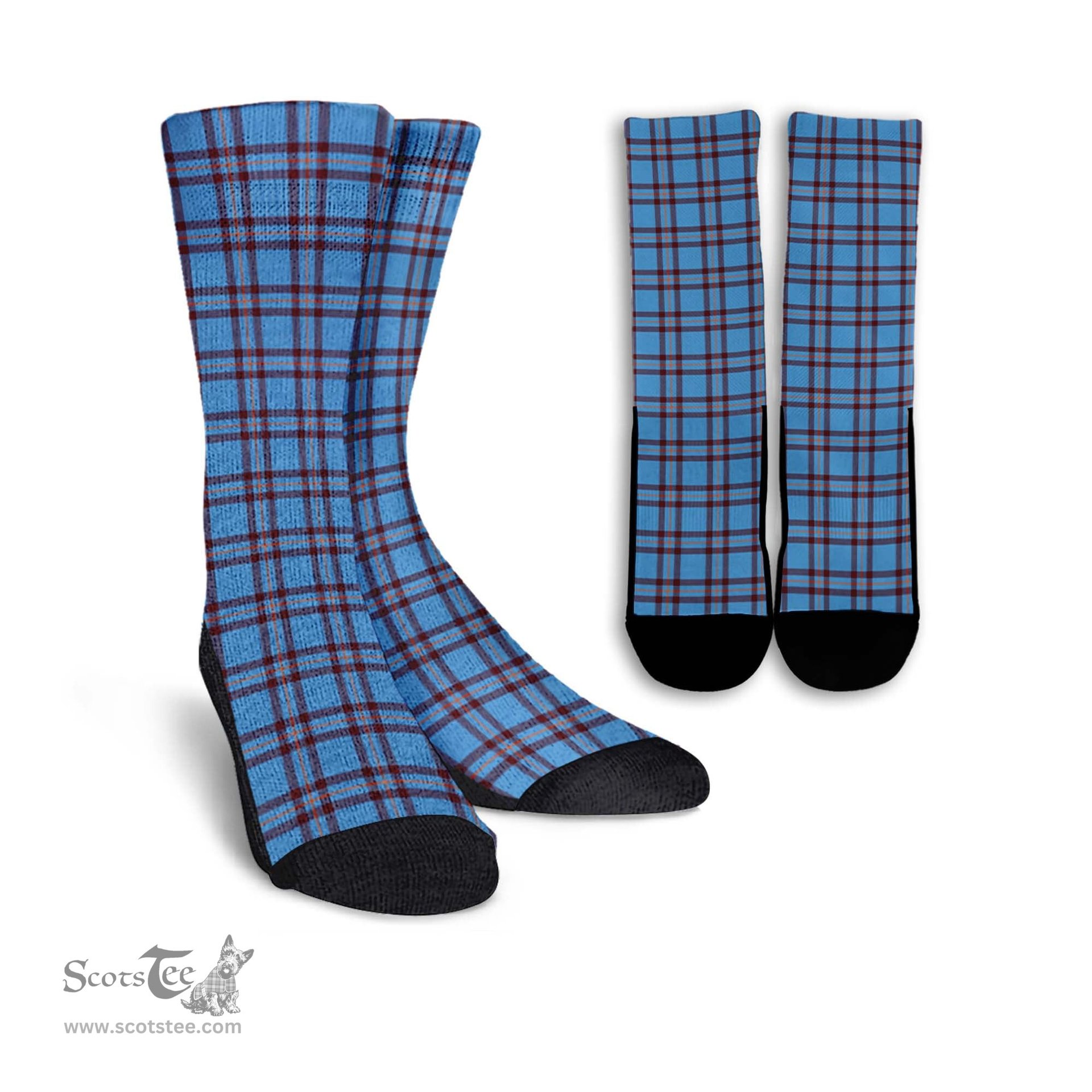 ScotsTee Shop Scottish Elliot Ancient Clan Tartan Socks For Men & Women