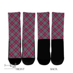 ScotsTee Shop Scottish Crawford Ancient Clan Tartan Socks For Men & Women