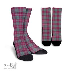 ScotsTee Shop Scottish Crawford Ancient Clan Tartan Socks For Men & Women