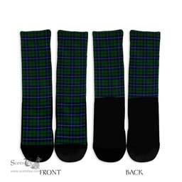 ScotsTee Shop Scottish Douglas Green Clan Tartan Socks For Men & Women