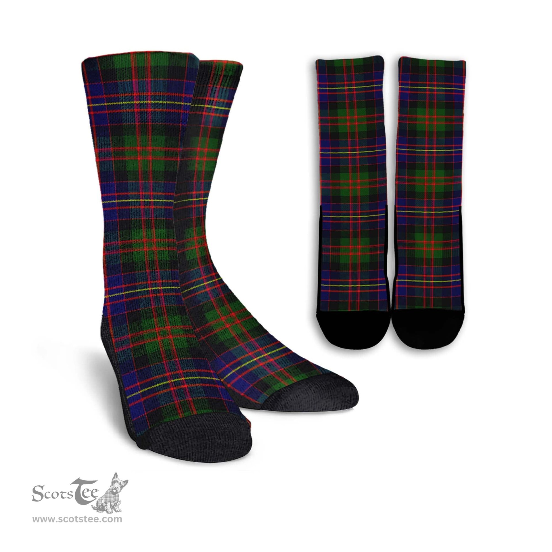 ScotsTee Shop Scottish Chalmers Modern Clan Tartan Socks For Men & Women