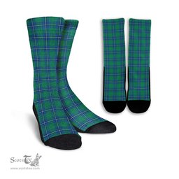 ScotsTee Shop Scottish Irvine Ancient Clan Tartan Socks For Men & Women