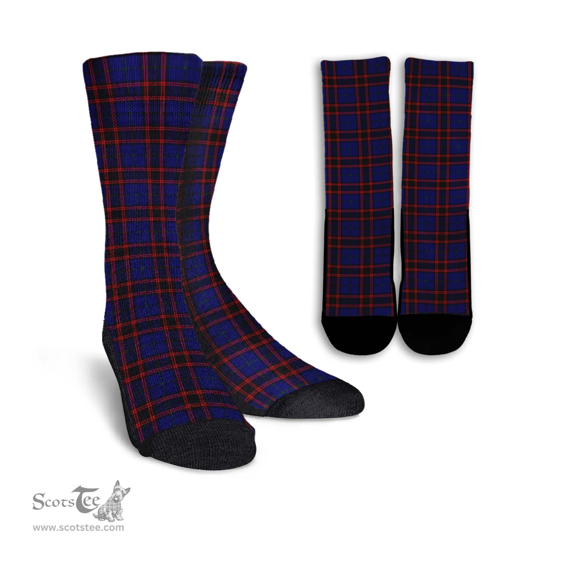 ScotsTee Shop Scottish Home Modern Clan Tartan Socks For Men & Women
