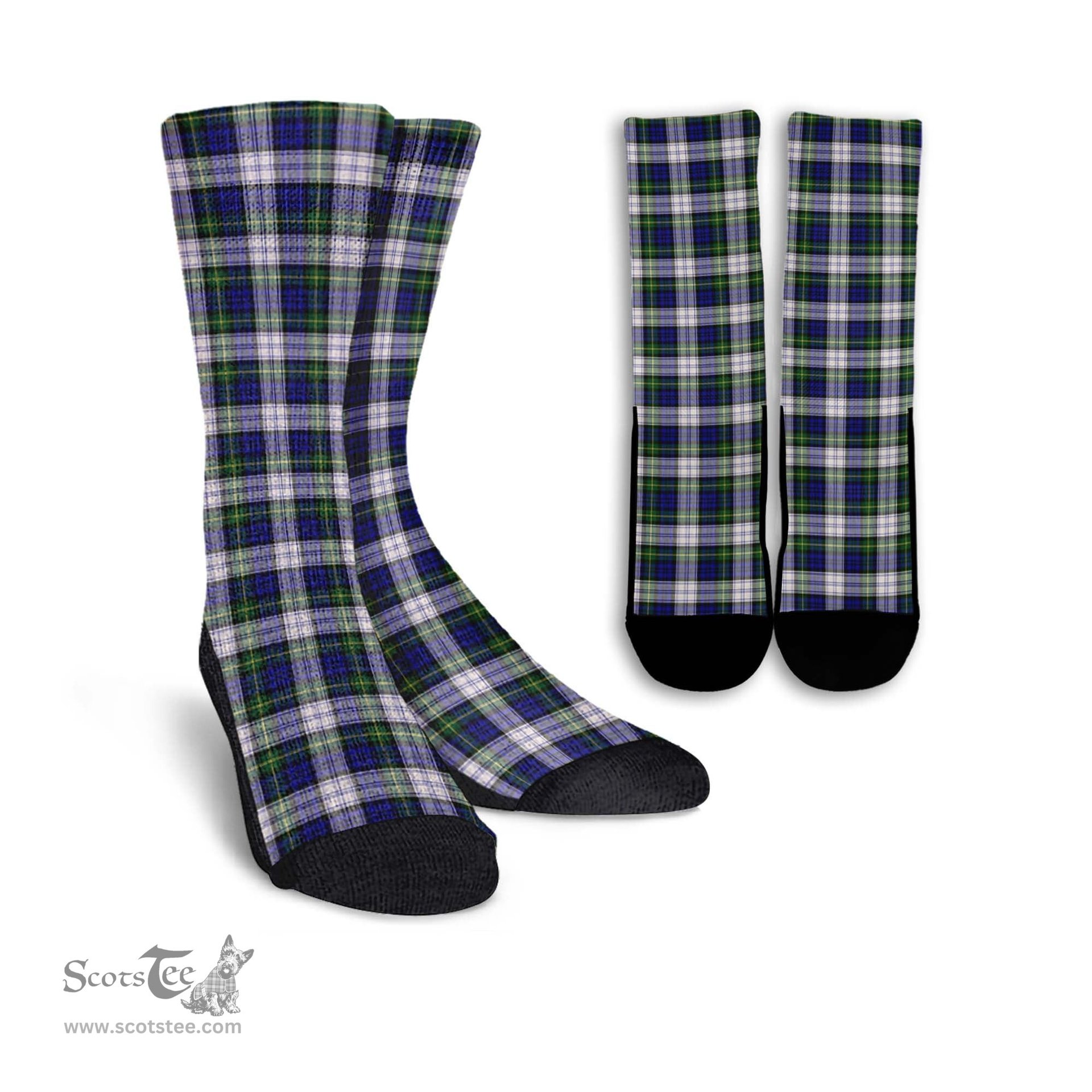 ScotsTee Shop Scottish Gordon Dress Modern Clan Tartan Socks For Men & Women