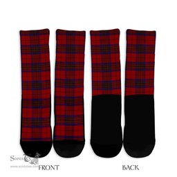 ScotsTee Shop Scottish Leslie Red Clan Tartan Socks For Men & Women