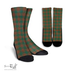 ScotsTee Shop Scottish Menzies Green Ancient Clan Tartan Socks For Men & Women